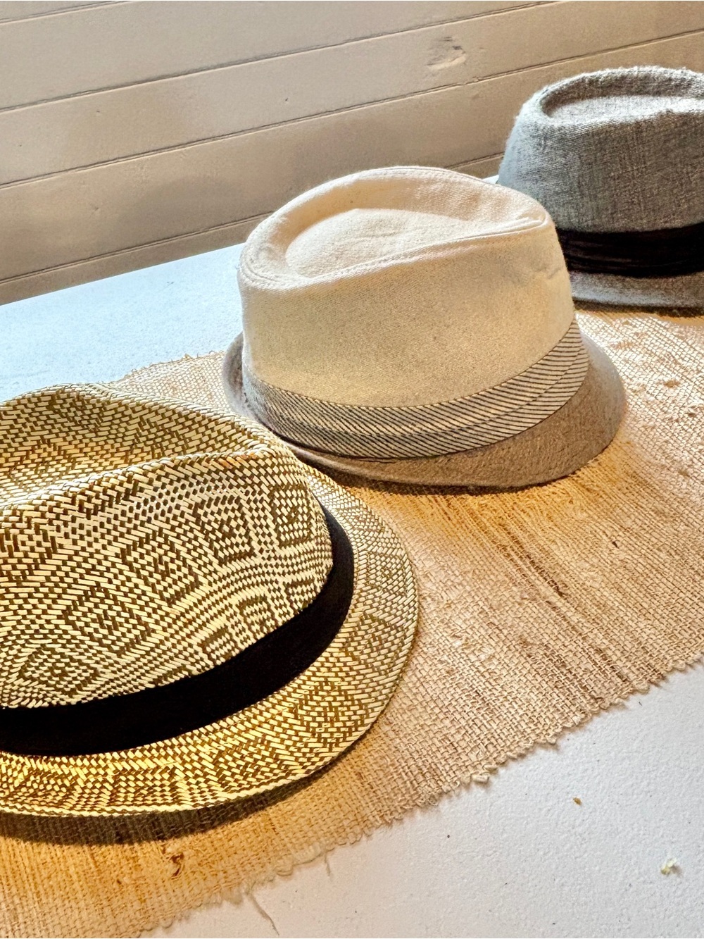 Men's Classic Fedora Hat Set of 3 Size M/L